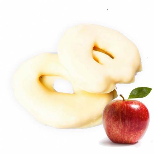 Schokolierte Apfelringe - Weiss