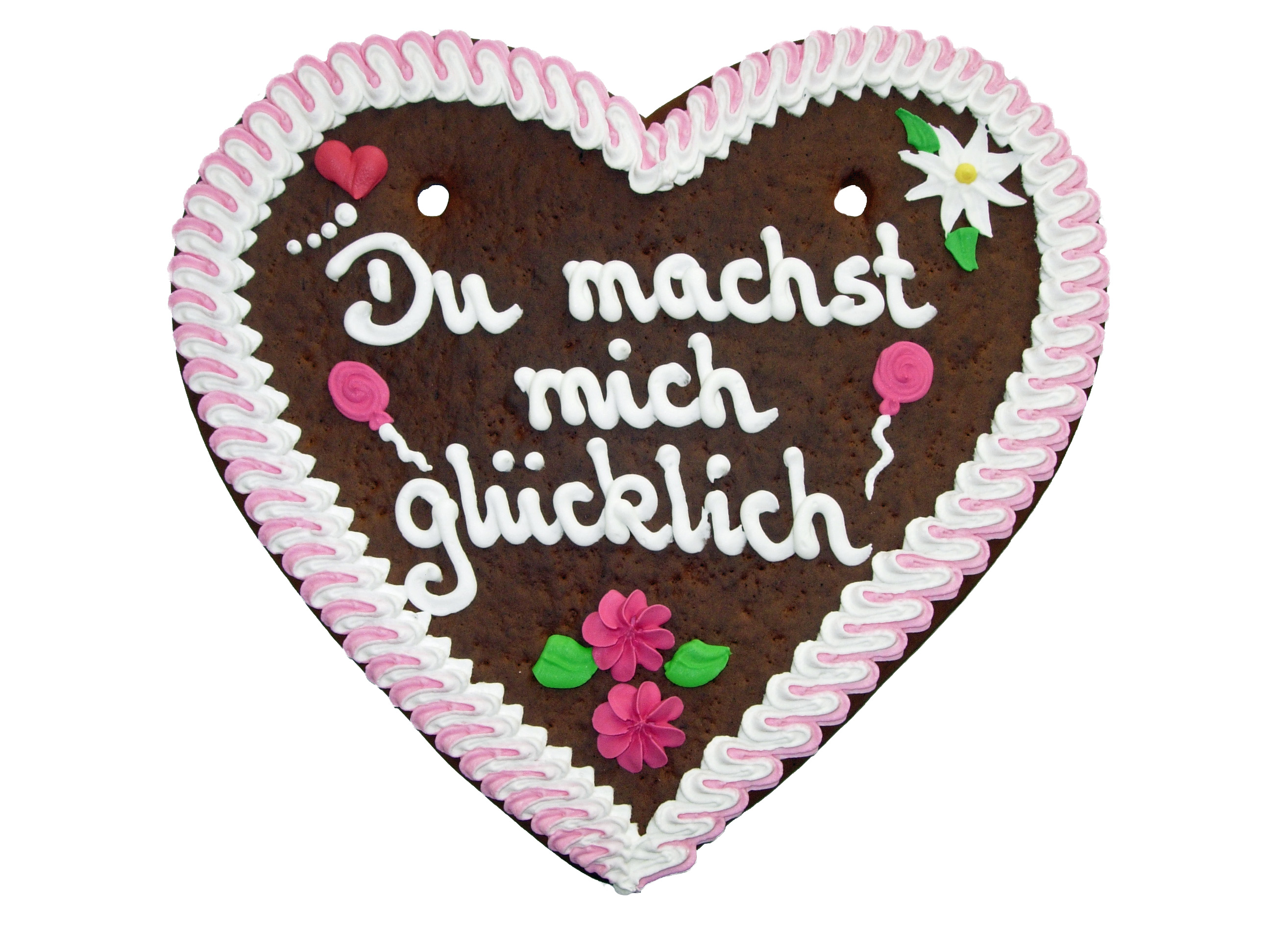 "Du machst mich glücklich" – 500g Lebkuchenherz