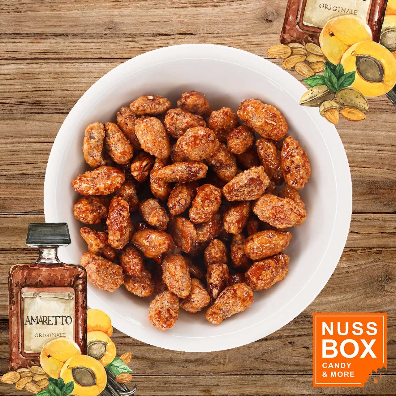 Gebrannte Mandeln mit Amaretto