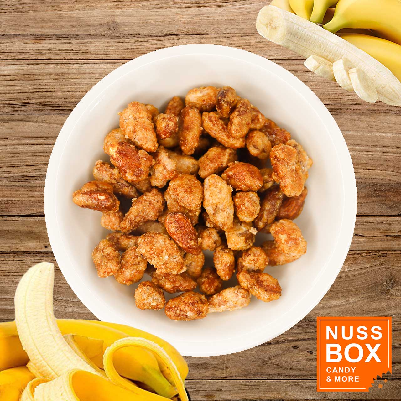 Gebrannte Mandeln mit Banane