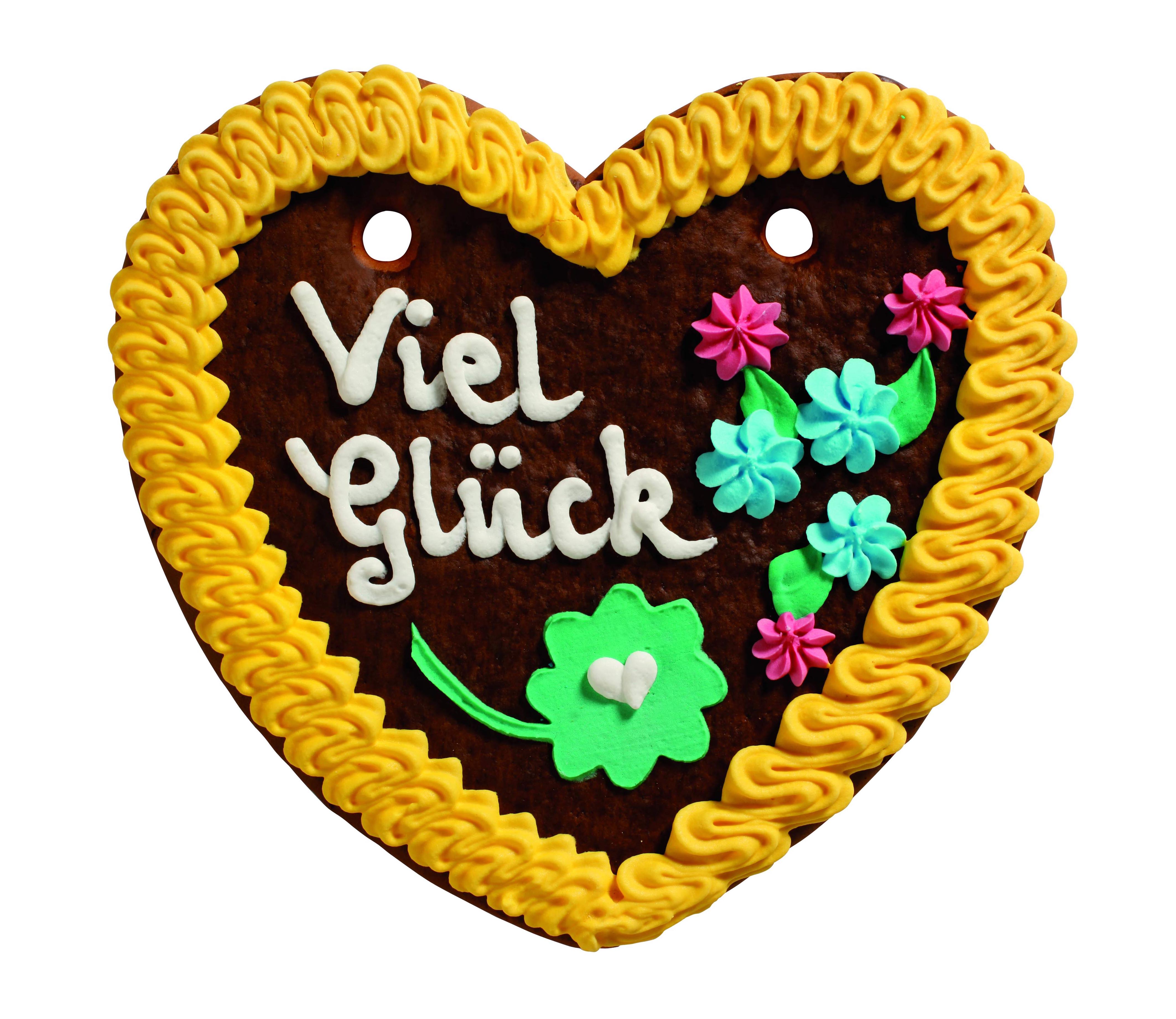 "Viel Glück" – 200g Lebkuchenherz