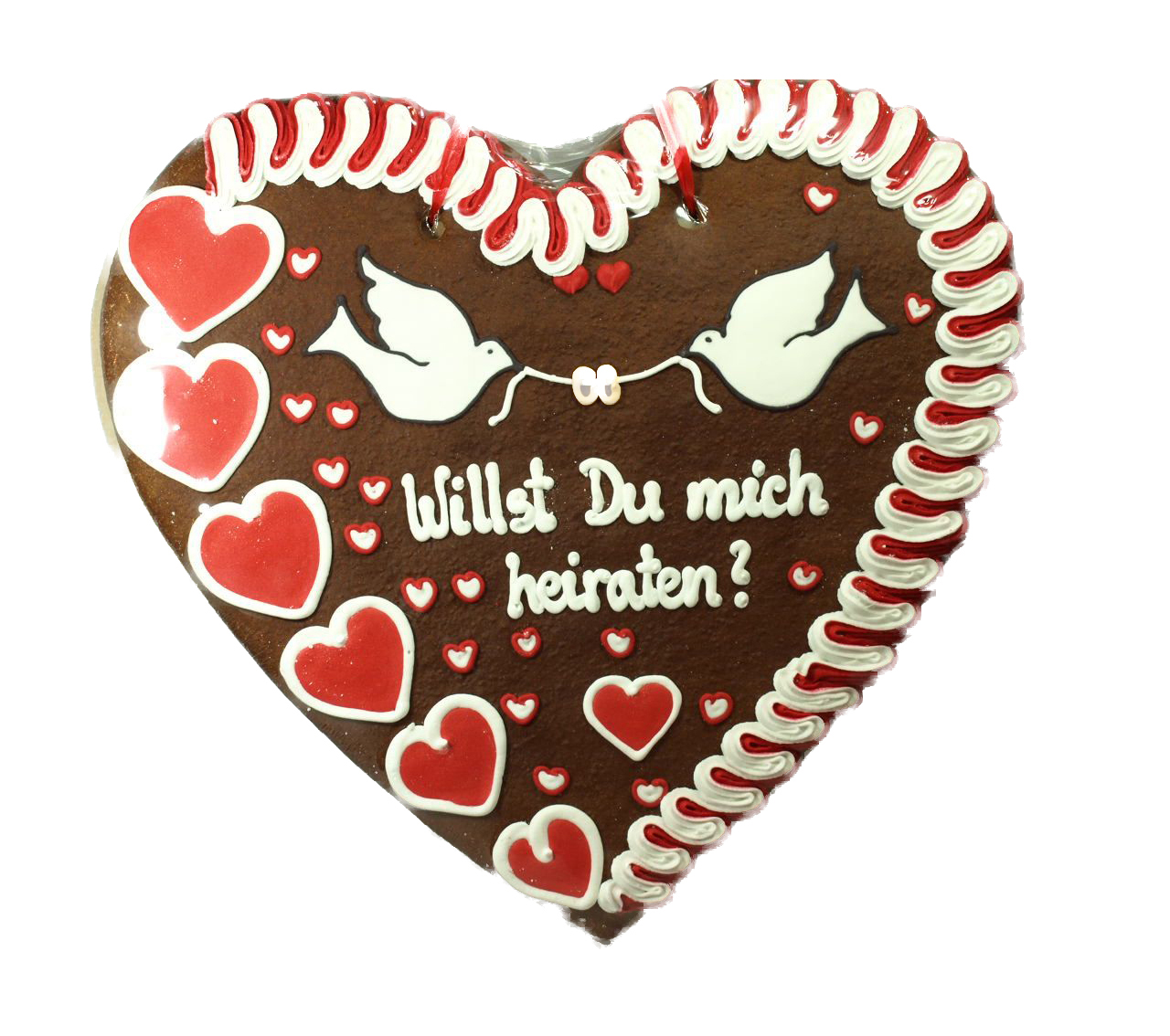 "Willst du mich heiraten?" – 1200g Lebkuchenherz