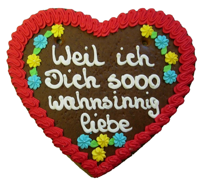 "Wahnsinnsliebe" – 500g Lebkuchenherz