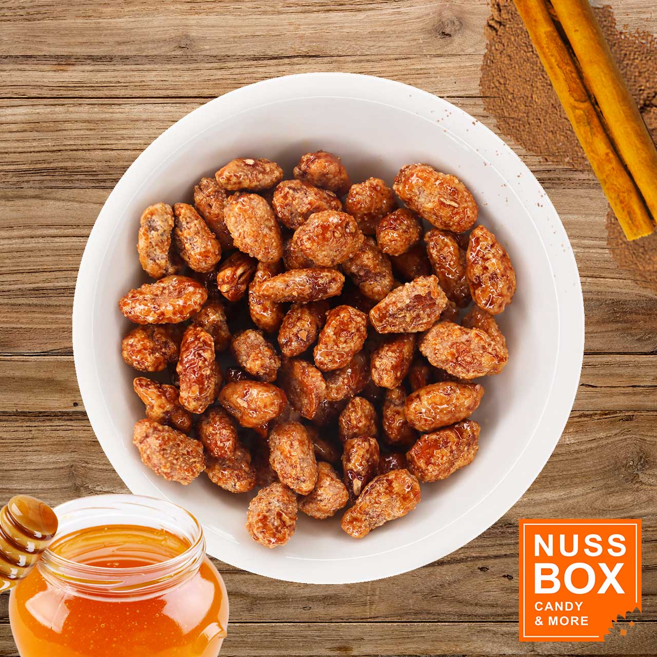 Gebrannte Mandeln mit Honig - Zimt