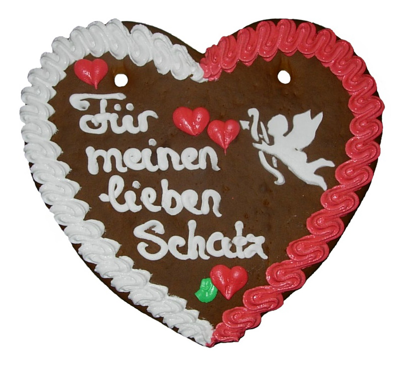 "Für meinen lieben Schatz" – 350g Lebkuchenherz